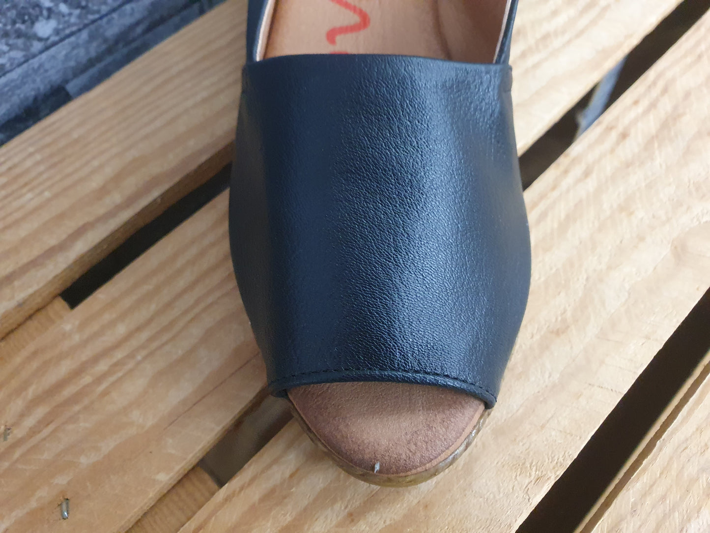 Damen Xusandal Spanien Comfort Sandalen Kailabsatz Silber & Schwarz