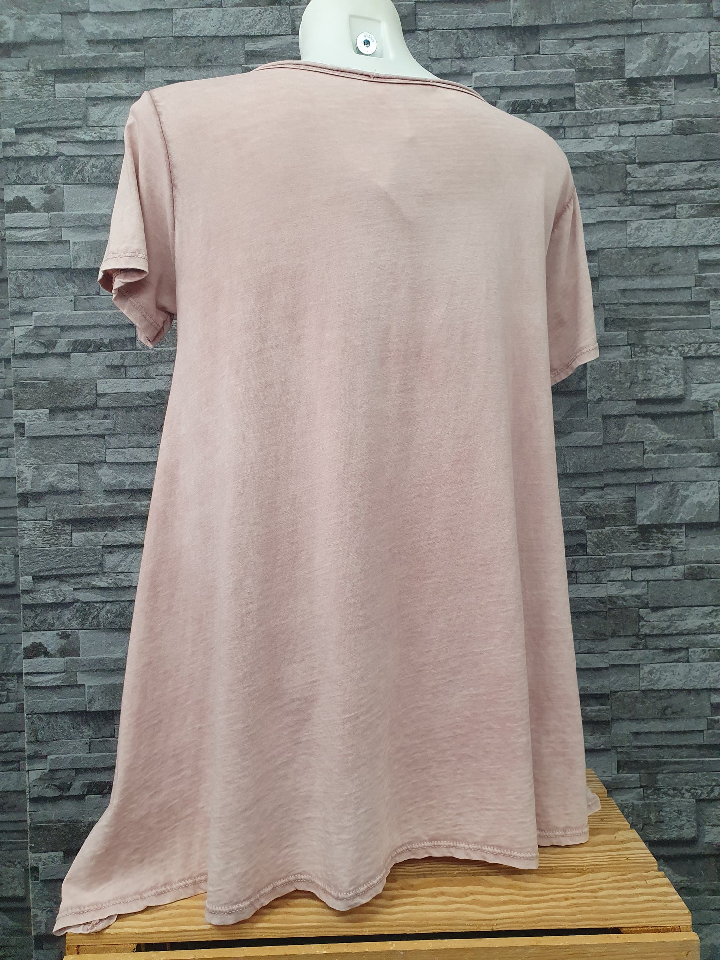 Made In Italy Shirt Rosa Vintage Einheitsgröße Größe 38-42