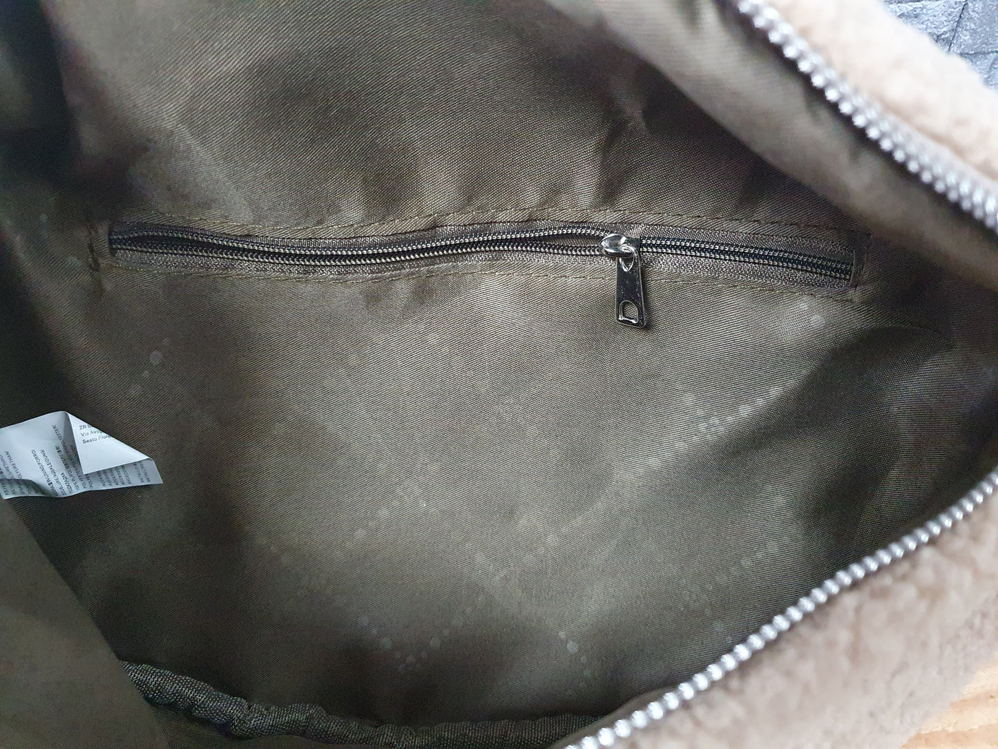 Damen Bum Bag Teddy Plüsch Tasche Umhängetasche Braun & Grau & Beige