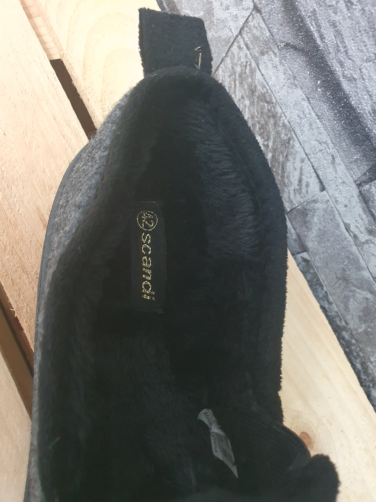 Herren Scandi Hausschuhe Pantoffeln Puschen Boots Grau Gefüttert Gr. 42-45