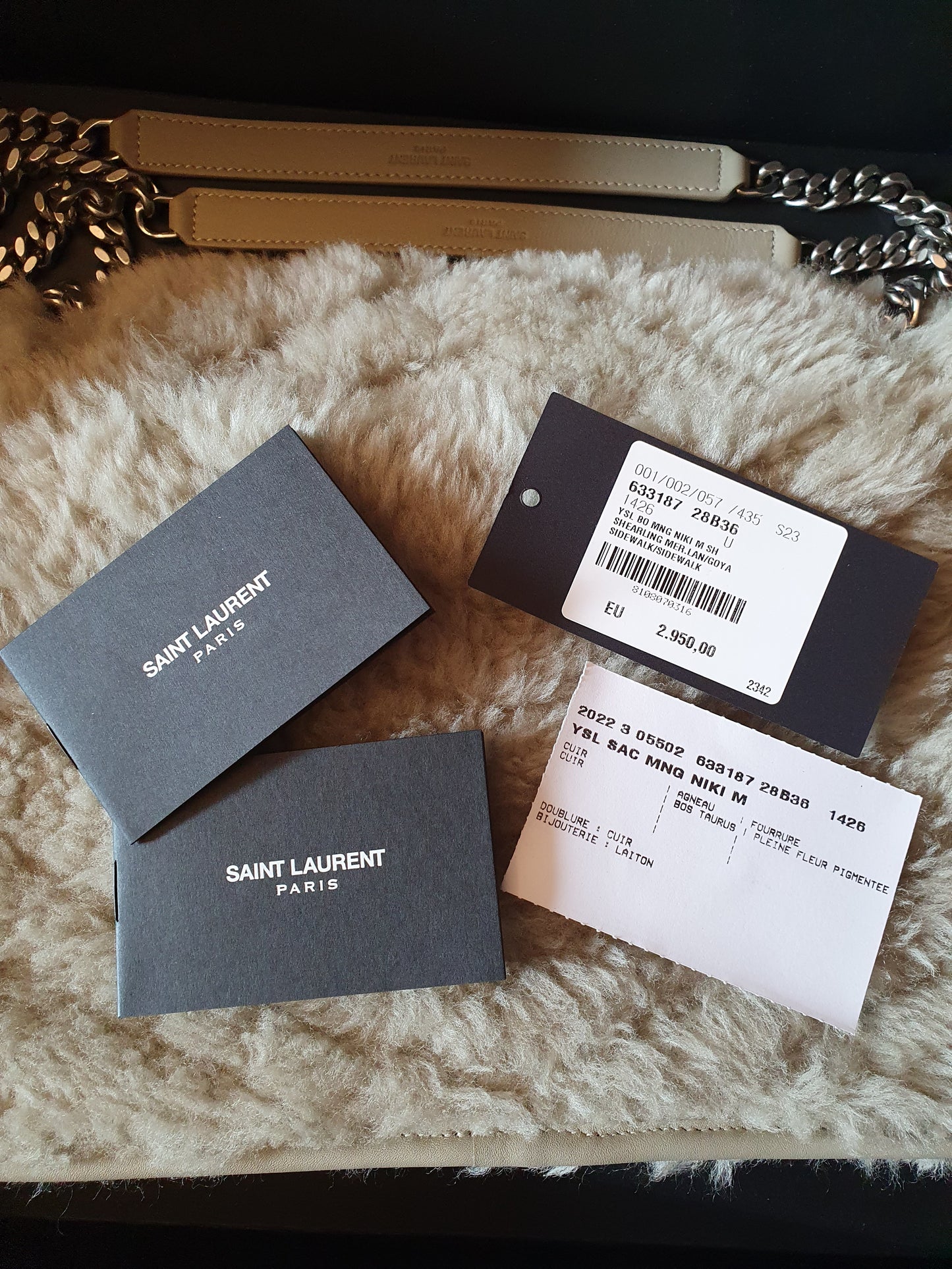 NEU ! Saint Laurent YSL  Nikki Medium Schultertasche  Leder
