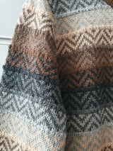 Damen Pullover 100% Alpakawolle Braun