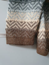 Damen Pullover 100% Alpakawolle Braun
