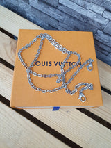 NEU! Original Louis Vuitton Felicie Kette Schulterriemen Silber