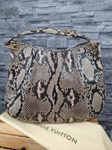 Original Louis Vuitton Galliera GM Schultertasche Python Leder