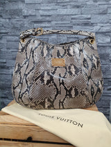 Original Louis Vuitton Galliera GM Schultertasche Python Leder