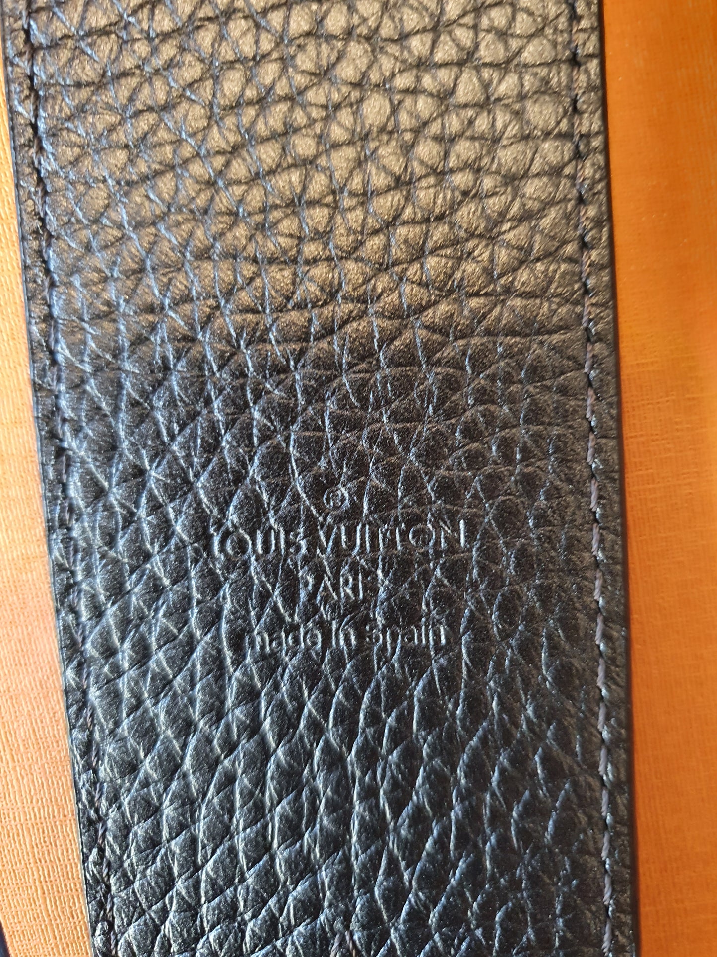 Original Louis Vuitton Schulterriemen Schultergurt Schwarz Leder