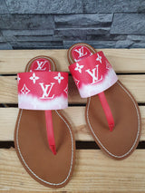 NEU! Original Louis Vuitton Zehentrenner Sandalen Escale  Rouge  Palma Flat Gr.39