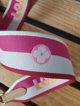 NEU! Original Louis Vuitton Diane Schulterriemen Textil  Schultergurt Pink