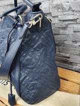 Original Louis Vuitton Antheia Ixia Leder Schultertasche Blau