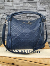 Original Louis Vuitton Antheia Ixia Leder Schultertasche Blau