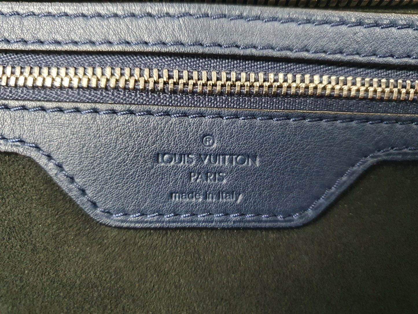 Original Louis Vuitton Antheia Ixia Leder Schultertasche Blau