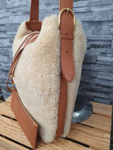 Original Saint Laurent Schultertasche Hobo Bag Lammfell Neuwertig