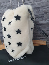 Saint Laurent YSL Schultertasche Lammfell Pochon Beutel