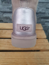UGG Boots Mini Bailey Button Dusk Rosa Lammfell   Wildleder Gr.40 NEU