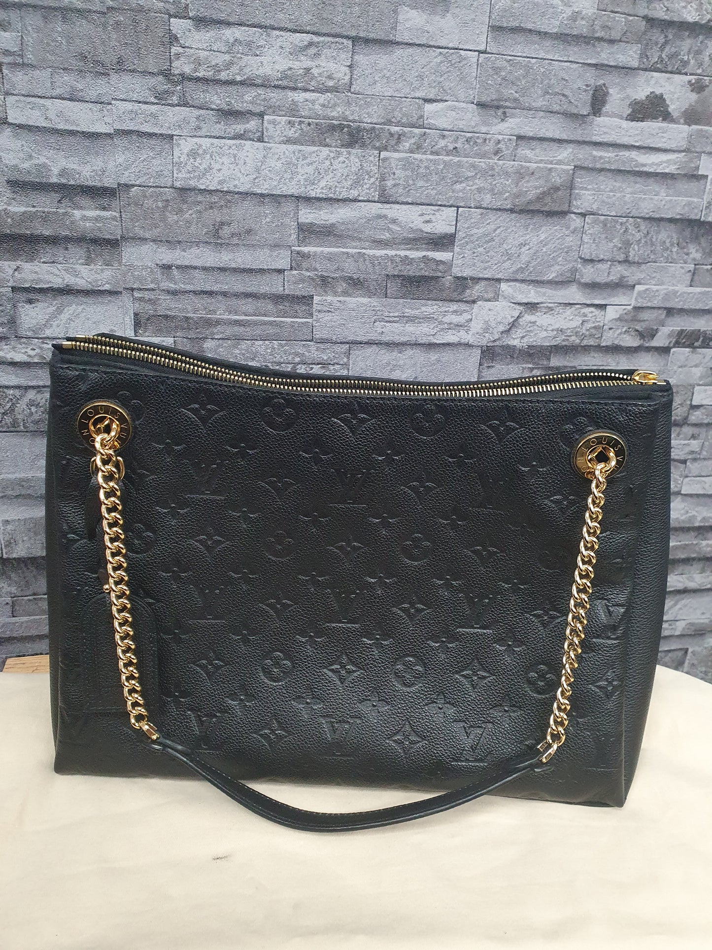 Original Louis Vuitton Surene MM Empreinte Leder Schwarz FullSet