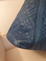 Original Louis Vuitton Antheia Ixia Leder Schultertasche Blau