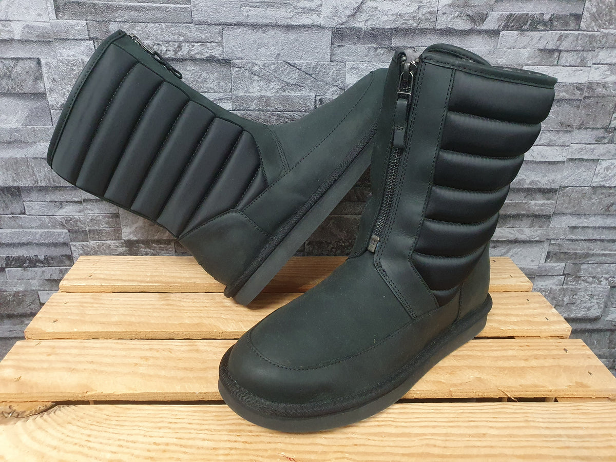 Original UGG Boots  Stiefel Zaire Nubuck Leder Schwarz Lammfell Gr.39