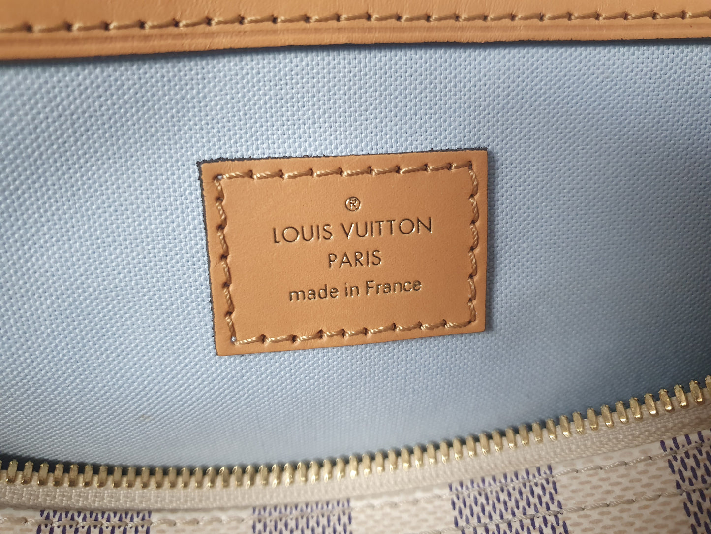 Original Louis Vuitton Speedy Azur Canvas Schulterriemen Neuwertig