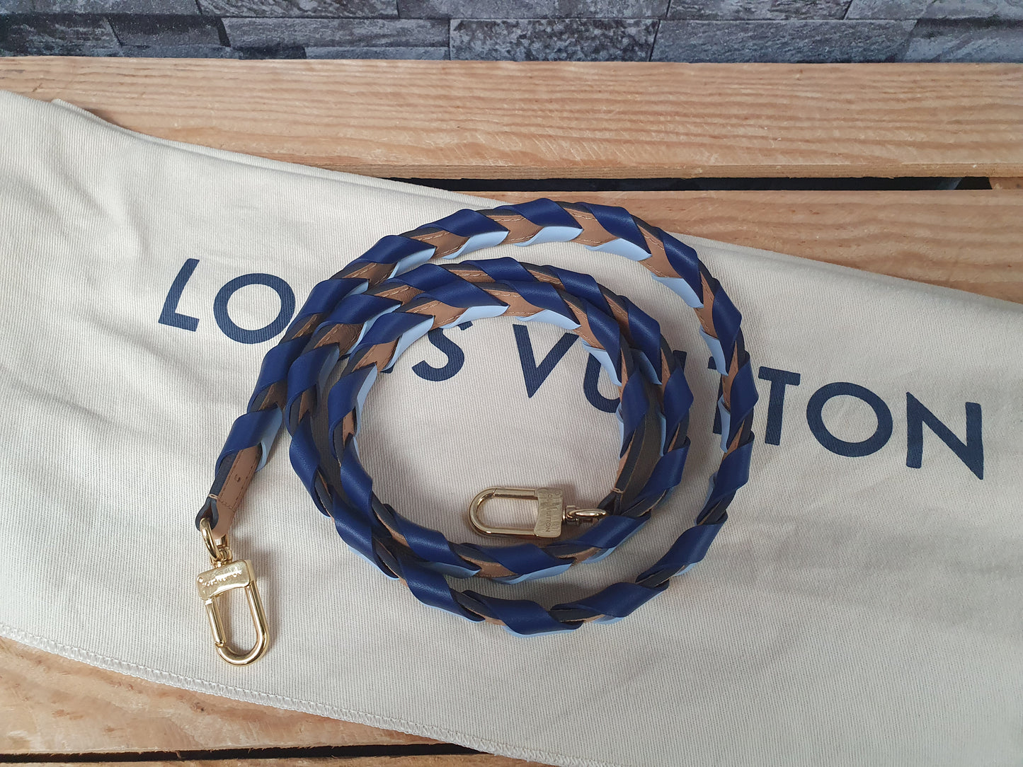 Original Louis Vuitton Speedy Azur Canvas Schulterriemen Neuwertig