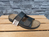 Herren Magnus Pantolette 2x  Klett  Lederinnensohle PU  Comfort