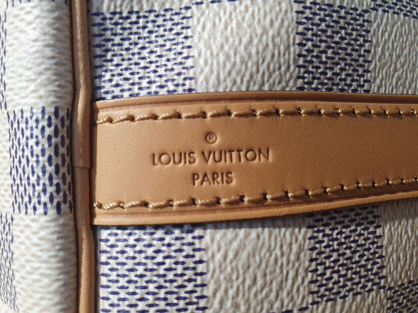 Original Louis Vuitton Speedy Azur Canvas Schulterriemen Neuwertig
