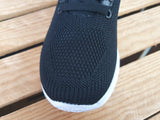 Damen Sneaker Schuhe Schwarz Grau herausnehmbaren Innensohlen