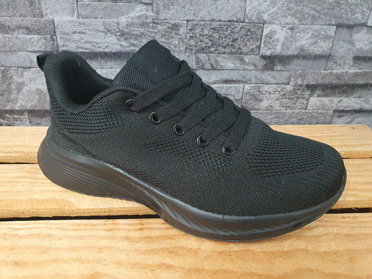 Damen Sneaker Schuhe Schwarz Sportschuhe