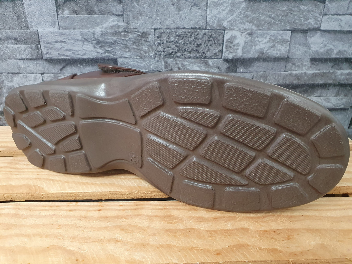 Magnus Herren Sandalen Braun  Sandalette Schuhe Klett PU Sommer