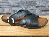 Herren Moza-X Pantolette Schuhe  Leder Sommer Schwarz