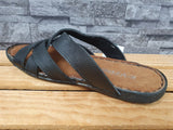 Herren Moza-X Pantolette Schuhe  Leder Sommer Schwarz