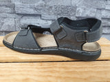 Herren Magnus Sandalen Grau PU Sohle Innensohle  Leder