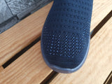 Damen Sneaker Schuhe Steinchen Glitzer Schwarz  & Blau