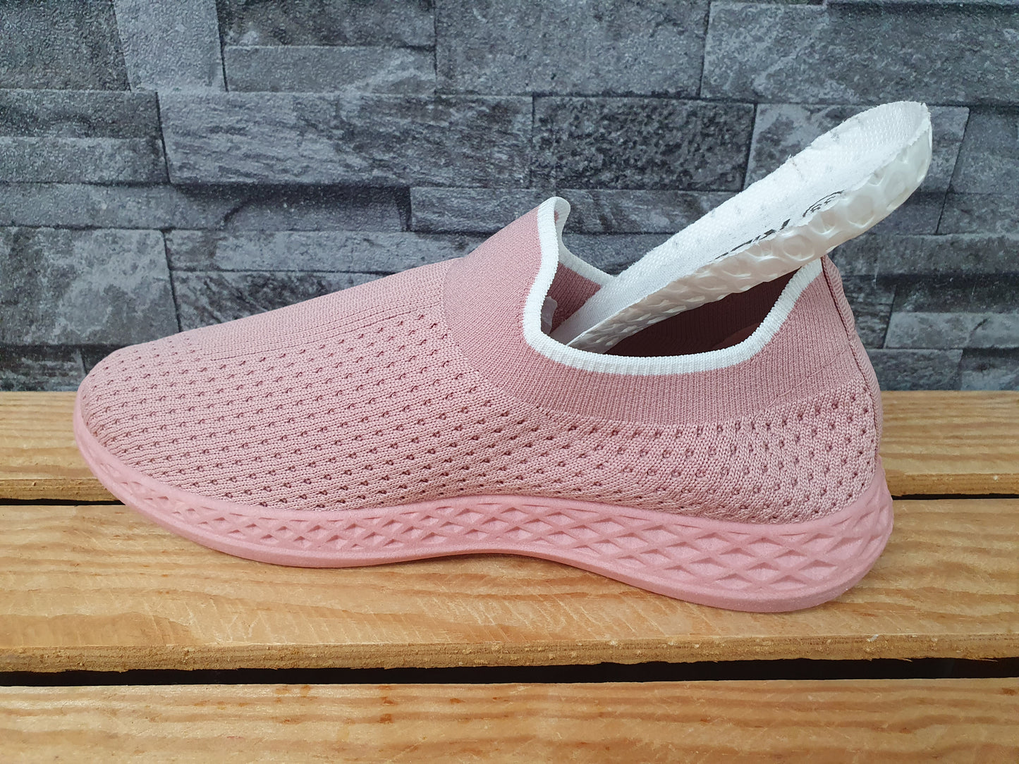 Damen Sneaker Schuhe Stoff Rosa