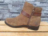 Damen Stiefeletten Jarpex Wildleder Maron