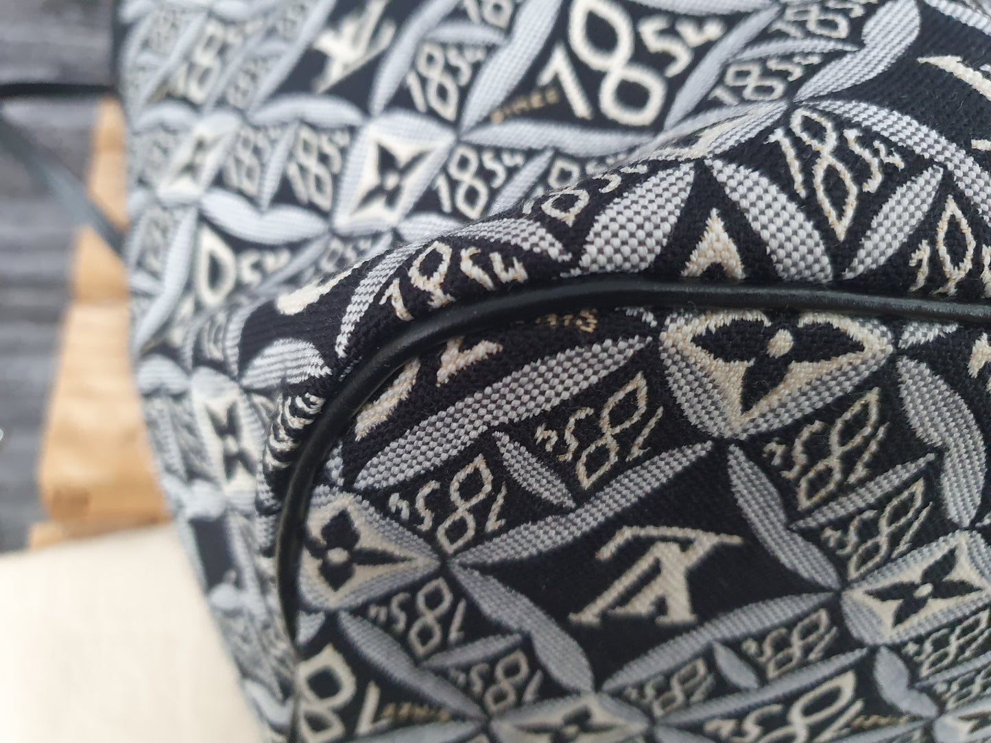NEU! Original Louis Vuitton  Neverfull MM Since 1854 Gris Jaquard Schwarz
