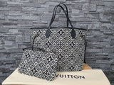 NEU! Original Louis Vuitton  Neverfull MM Since 1854 Gris Jaquard Schwarz