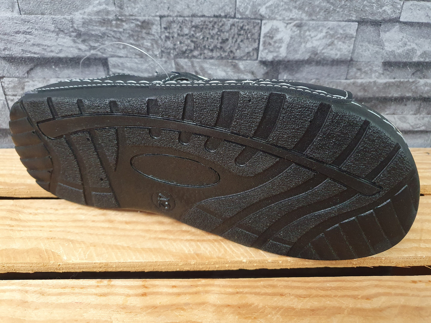 Magnus Herren Pantolette Lederinnensohle  PU 1 x Klett Softfußbett