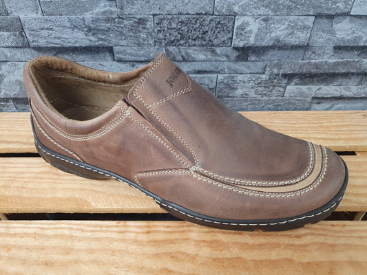 Herren Joker Halbschuhe Leder Braun 44