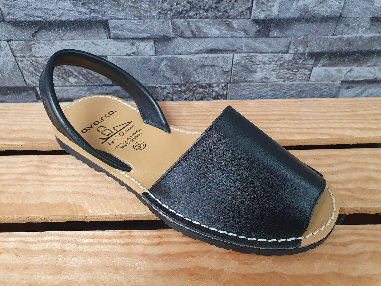 Avarca Damen Spanische Sandalen Leder