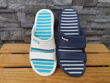 Scandi Damen Badeschuhe Pantolette Weiß &  Blau