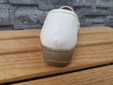 Scandi Damen Halbschuhe Sommer Weiß 2 x Gummizug