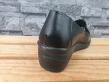 Halbschuhe Damen Ruan Muster Schwarz Kailabsatz 2 x Gummizug