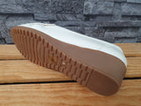 Damen Ballerina  Schuhe Sommer Halbschuhe Kailabsatz Weiß