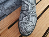 Kayla Damen Stiefelette Snake Grau