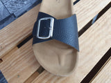 Pantolette Damen Sandalette Sommer Schwarz 1 x Schnalle