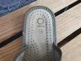Nowo Damen Hausschuhe, Pantoffeln – Leder-Slipper in Braun & Grau & Blau