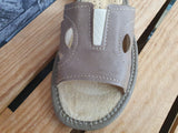 Nowo Damen  Pantoletten Hausschuhe  Leder Slipper Sandale