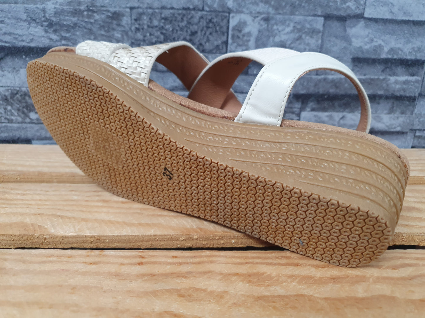 Damen Sandalette Riemchensandalen  Kailabsatz Beige  &  Schwarz