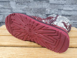 UGG Boots Short Sequin Bordeaux Lammfell Pailletten